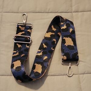 Blue and Black Adjustable Bag Strap